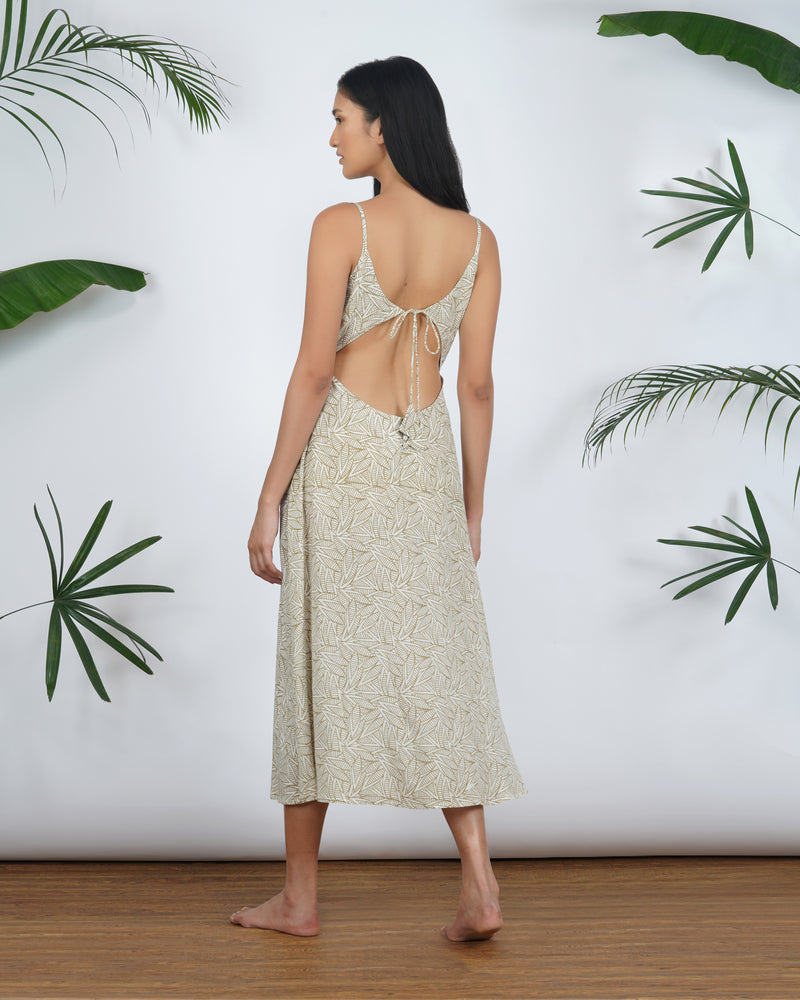 Jungle print slip dress