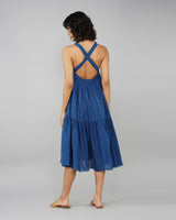 Indigo cross back dress