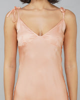 Bias cut slip dress coral