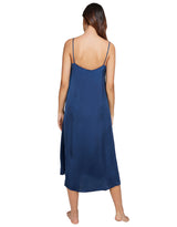 Indigo Blue Organic Cupro Slip Dress