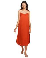 Madder Red Organic Cupro Slip Dress