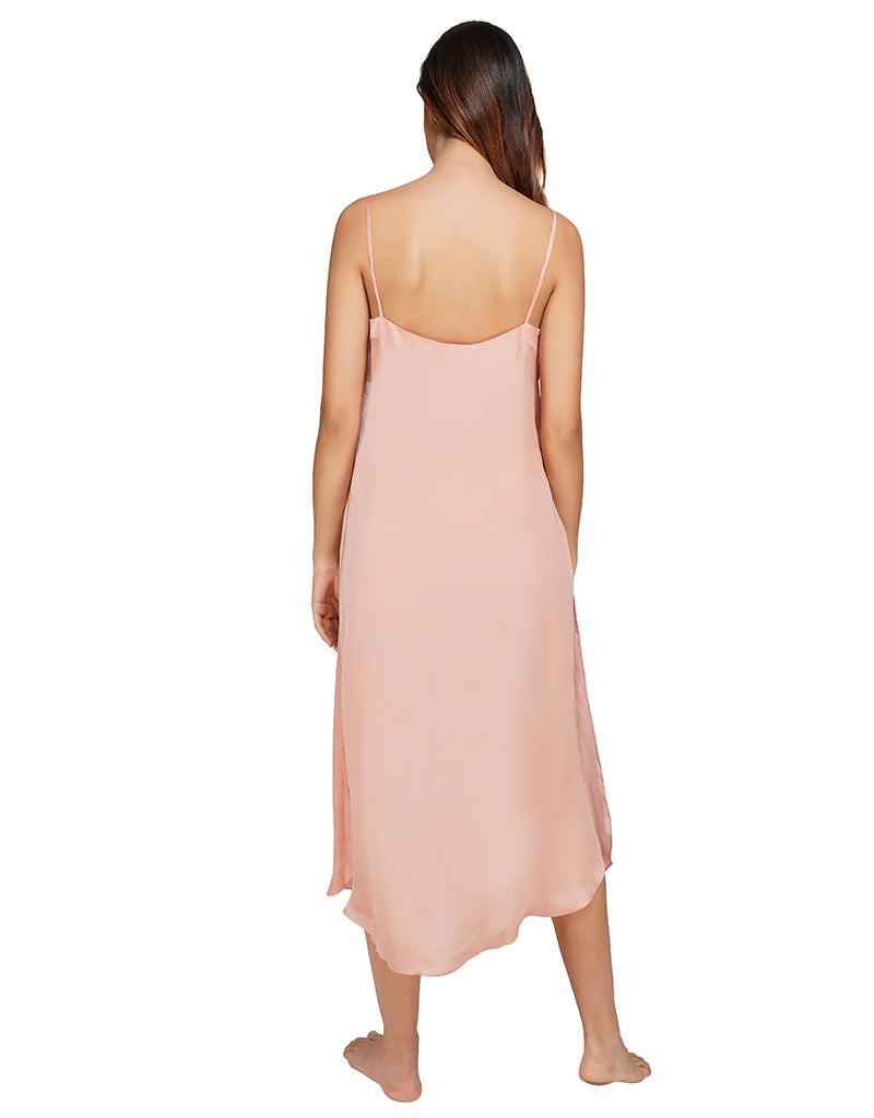 Cherry Pink Organic Cupro Slip Dress