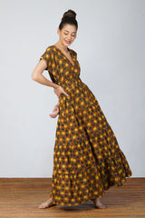 Star Ajrak Bamboo Dress