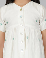 TM Green hearts button down frock
