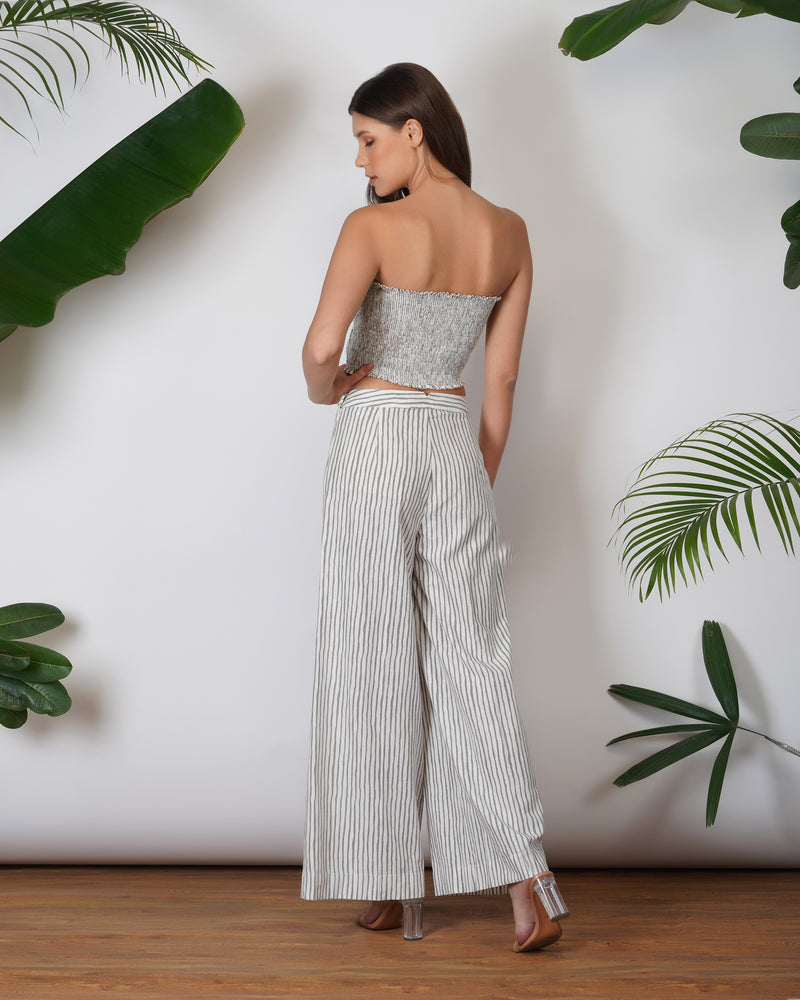 BUSTIER WITH FLARE PANTS